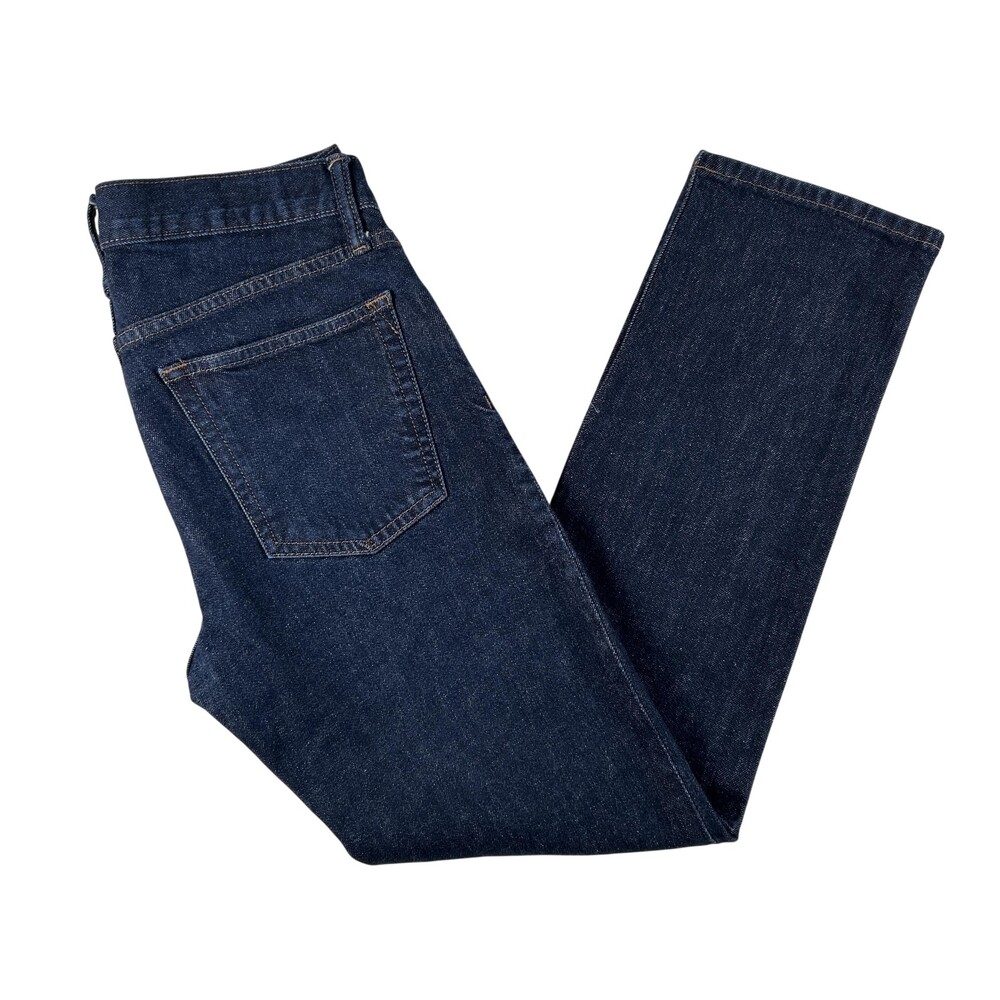 Gap GapFlex Straight Jeans Mens 28x29 Dark Rinse Blue Denim Stretch Zip Fly